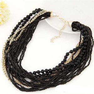 SALE ** BRAND NEW ** MULTI-STRAND BEADED STATEMENT NECKLACE